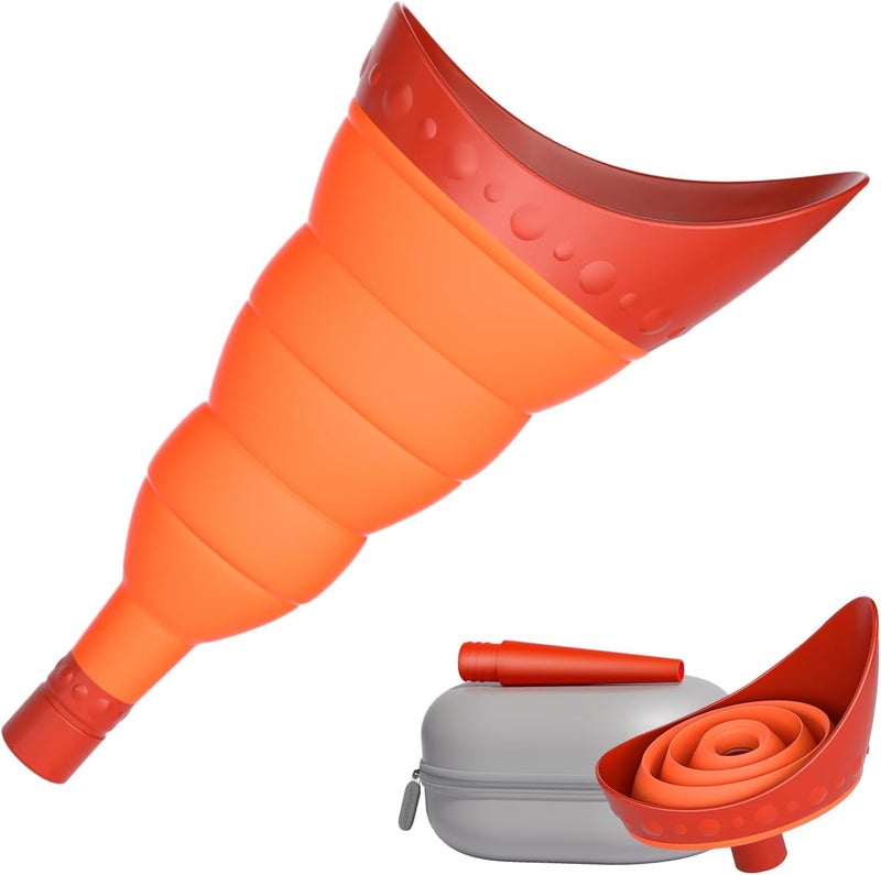 TRIPTIPS Pee Conch Foldable Female Urinal Device Portable Urinal for Women She Pee Cup for Women, Pee Funnel for Women Travel Stand to Pee Womens Urinal Funnel with Tube Case - Image 1